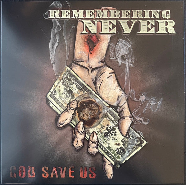 REMEMBERING NEVER - GOD SAVE US (LIMITED/CLEAR W/ WHITE, RED, BLACK SPLATTER VINYL)