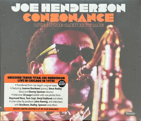 HENDERSON,JOE - CONSONANCE: LIVE AT THE JAZZ SHOWCASE