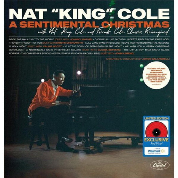 COLE NAT KING - SENTIMENTAL CHRISTMAS WITH NAT KING COLE & FRIENDS (TRANSLUCENT RED VINYL)