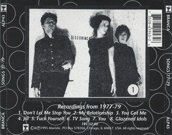BRANCA,GLENN - SONGS 1977 - 1979
