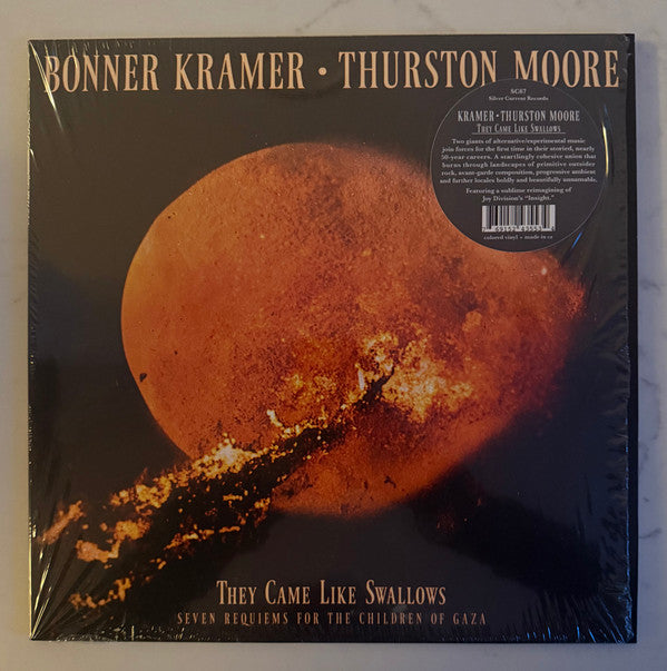 KRAMER,BONNER & THURSTON MOORE - THEY CAME LIKE SWALLOWS - SEVEN REQUIEMS FOR THE CHILDREN OF GAZA (COLOR VINYL)