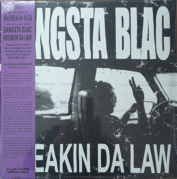 GANGSTA BLAC - BREAKIN DA LAW (GALAXY GRAPE COLORED VINYL)