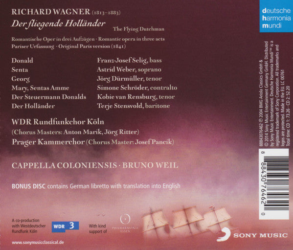 DURMULLER / CAPELLA COLONIENSIS / WEIL, BRUNO - WAGNER: THE FLYING DUTCHMAN