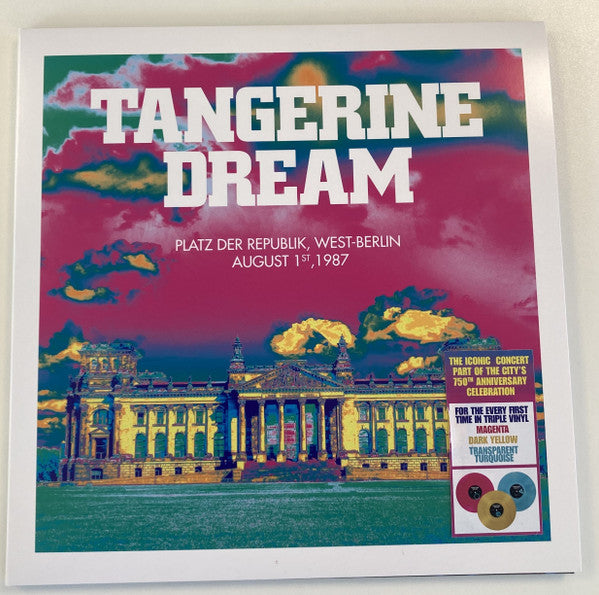 TANGERINE DREAM - PLATZ DER REPUBLIK, WEST-BERLIN - AUGUST 1ST 1987 (PINK/YELLOW/BLUE VINYL/3LP)