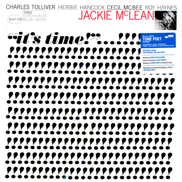 MCLEAN,JACKIE - IT'S TIME (BLUE NOTE TONE POET SERIES)