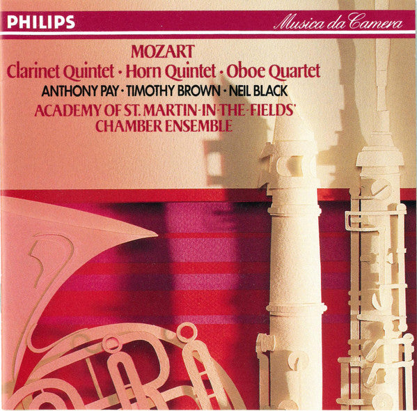 PAY / BROWN / ACADEMY OF ST MARTIN ENSEMBLE - MOZART: CLARINET & HORN QUINTETS
