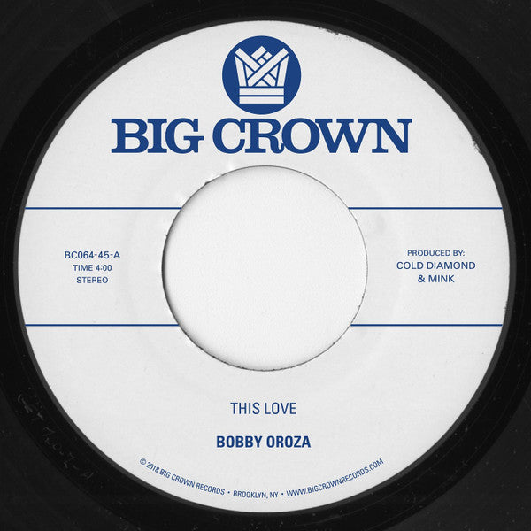 OROZA,BOBBY - THIS LOVE/SHOULD I TAKE YOU HOME