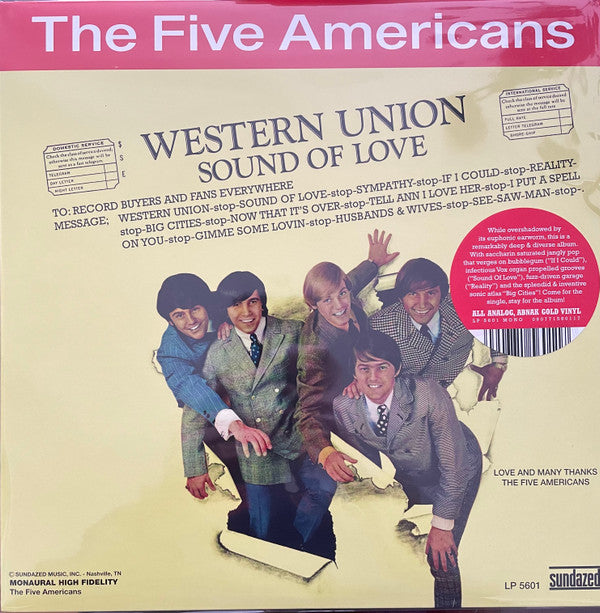 FIVE AMERICANS - WESTERN UNION (GOLD VINYL)