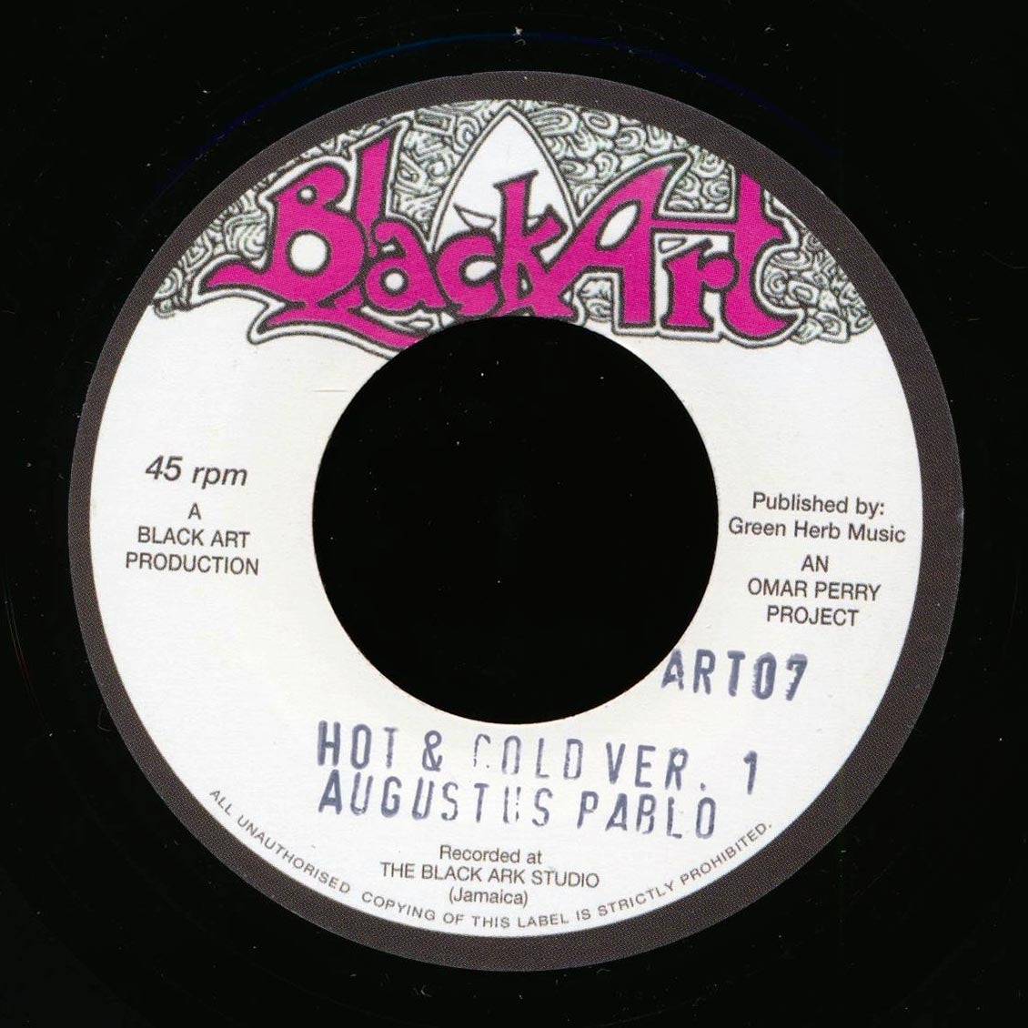Augustus Pablo - Hot & Cold / Jah T & Augustus Pablo - Lick The Pipe Peter (rhythm: "Jr. Byles - Fever") product cover