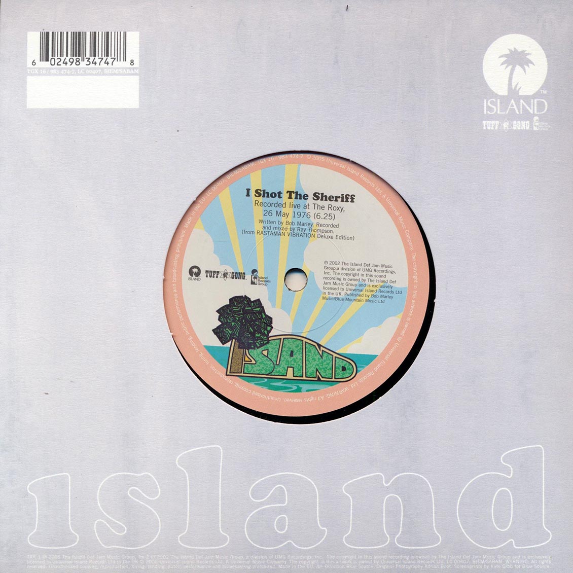 Bob Marley - Africa Unite (Will.I.am Remix) / I Shot The Sheriff (PICTURE SLEEVE) (UK press) (ltd. ed.) product image 2