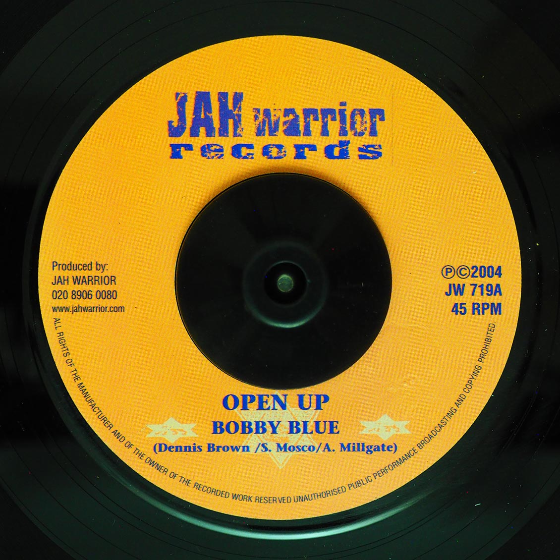 Bobby B Lue - Open Up / Jah Warrior - Dub Up product cover