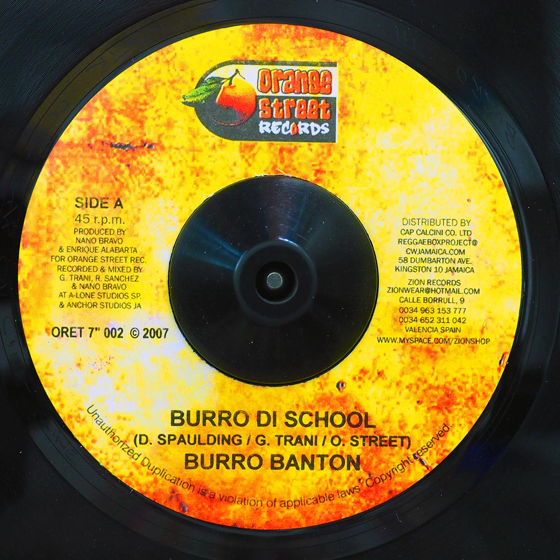 Burro Banton - Burro Di School / Version (rhythm: "Pass It Over") product cover