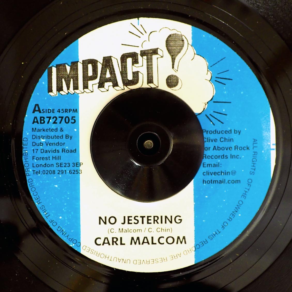 Carl Malcolm - No Jestering / Skin, Flesh & Bones - Jestering Dub (rhythm: "No Jestering") product cover