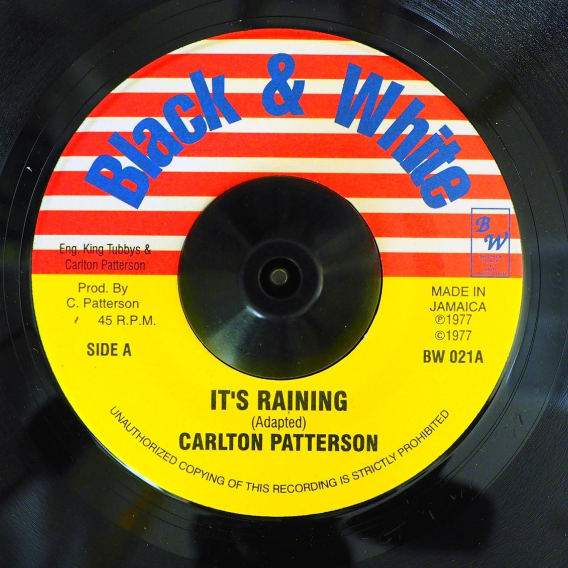 Carlton Patterson - It's Raining / King Tubby - Rainy Weather (rhythm: "It's Raining/Weatherman Skank") product cover