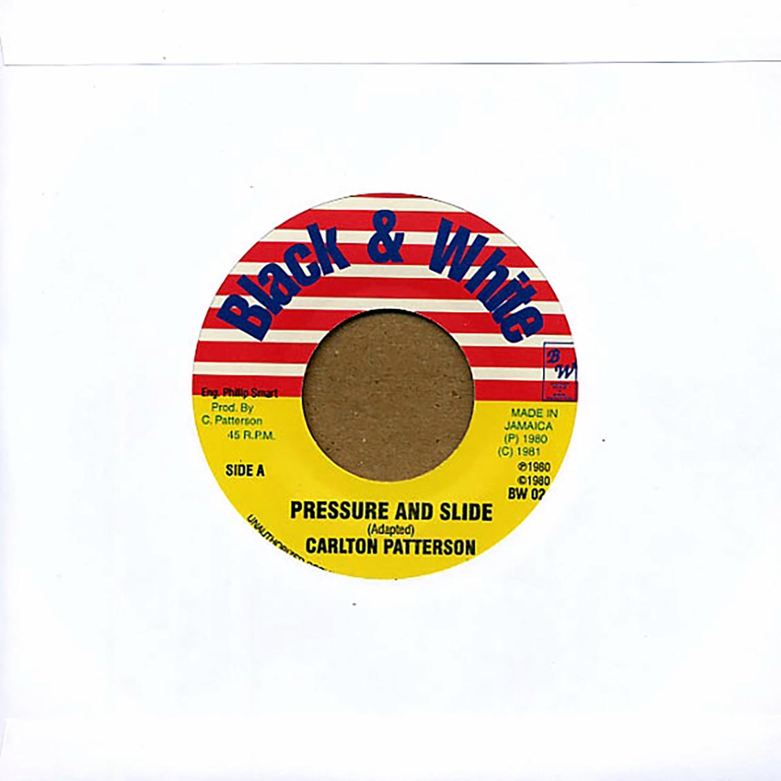 Carlton Patterson - Pressure & Slide / King Tubby - Doctor Man Skank (rhythm: "Pressure & Slide") product cover