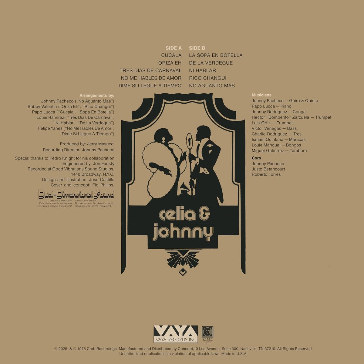 Celia Cruz & Johnny Pacheco Tremendo Cache' (180 Gram Vinyl, Anniversary Edition)