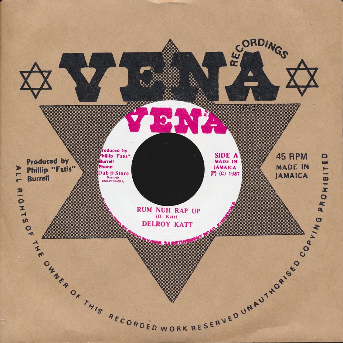 Delroy Katt - Rum Nuh Rap Up / Version (Japan) (Japan press) product cover