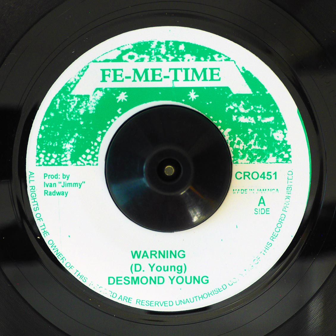 Desmond Young - Warning / Version (rhythm: "I Roy - Full Warning") (UK press) product cover