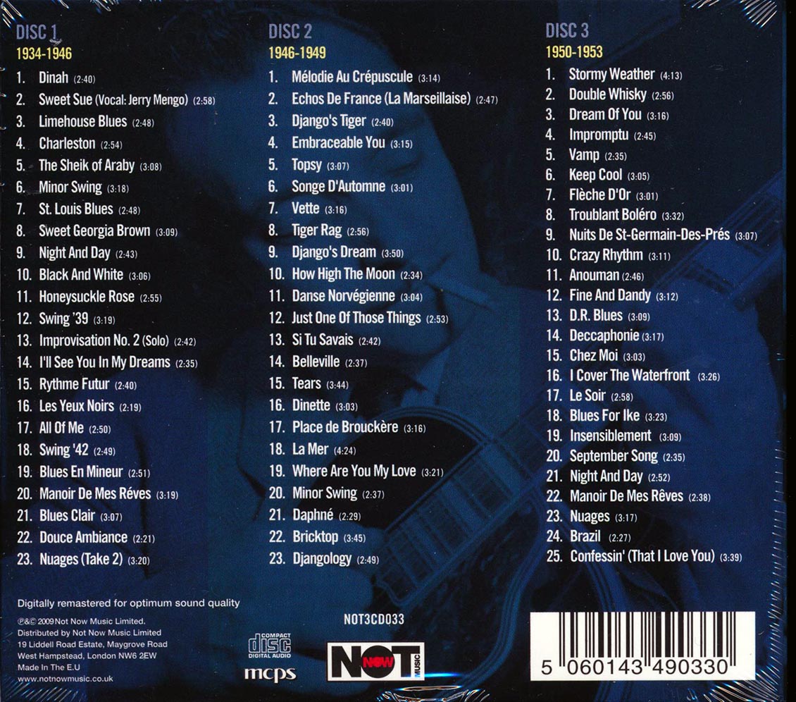 Django Reinhardt - The Django Reinhardt Anthology (71 tracks) (3xCD) (deluxe 3-fold digipak) product image 2