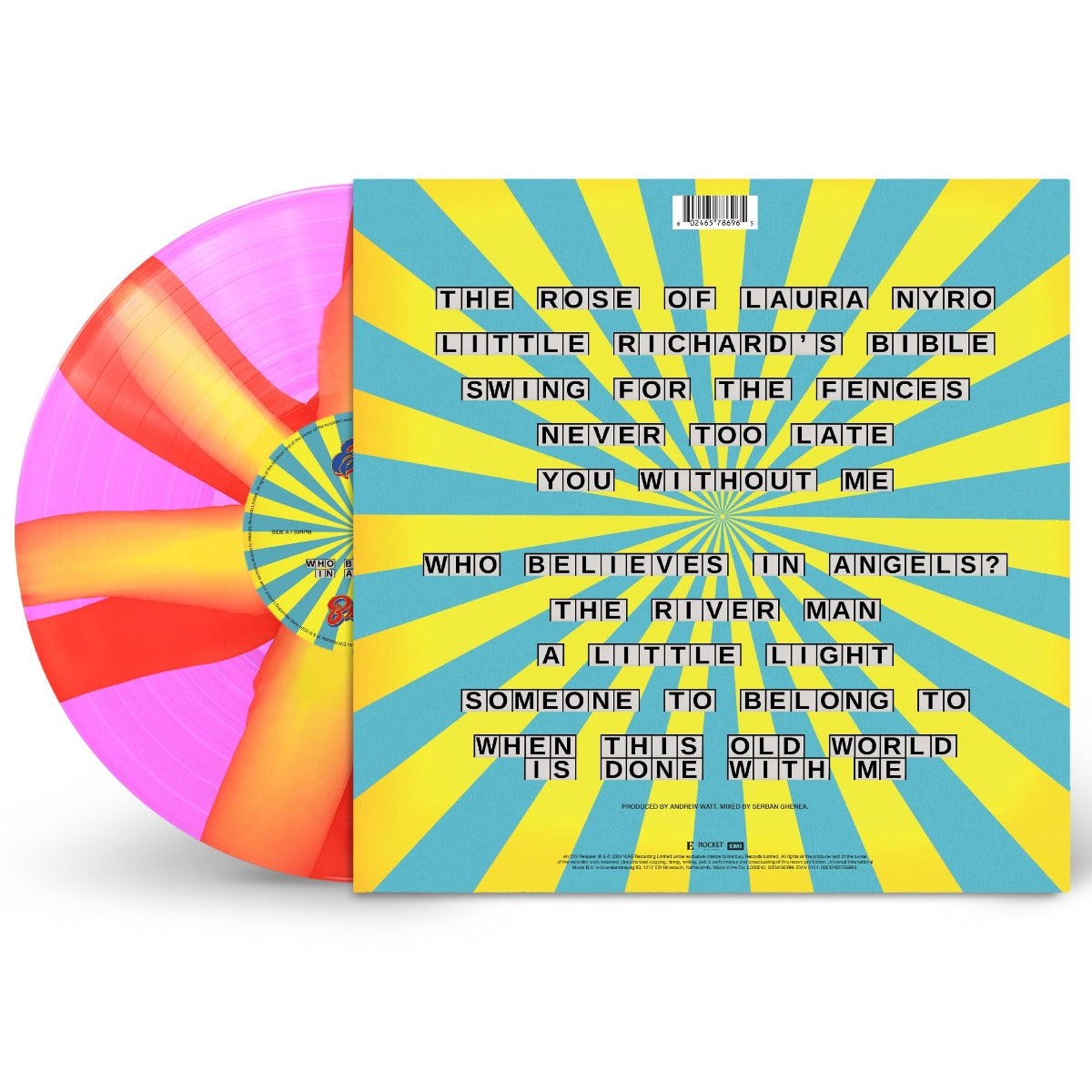 Elton John & Brandi Carlile Who Believes In Angels? (Indie Exclusive, Limited Edition, Pink & Orange Spiral Colored Vinyl)