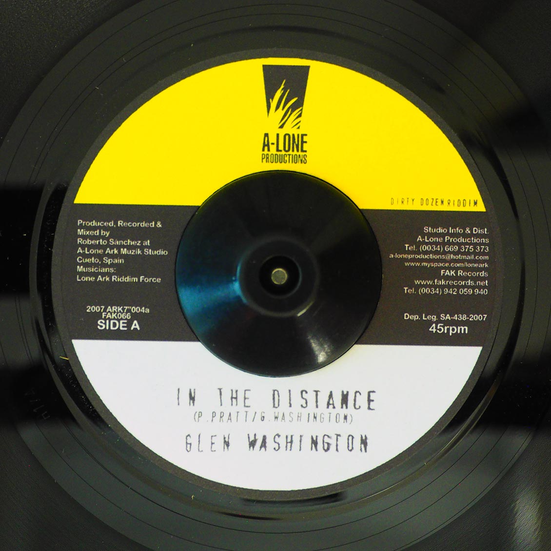 Glen Washington - In The Distance / Lone Ark Riddim Force - A-Lone Riders product cover