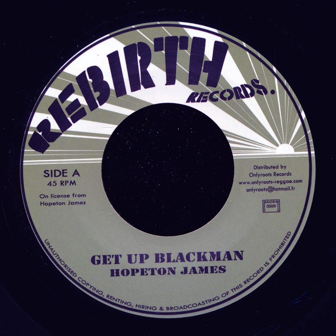 Hopeton James - Get Up Blackman / Version (France press) product cover
