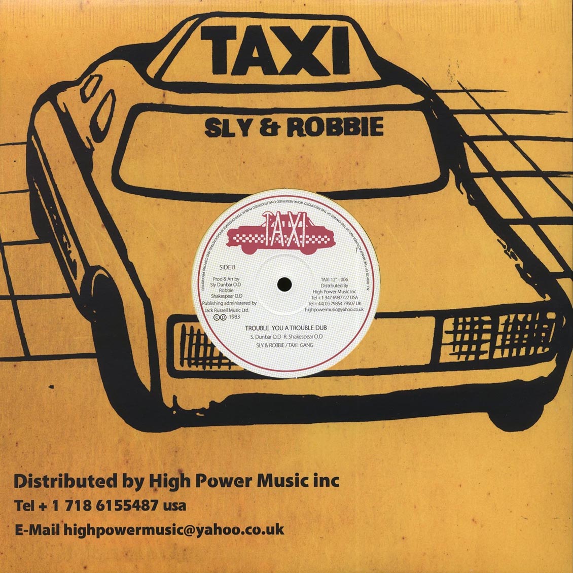 Ini Kamoze - Trouble You A Trouble Me / Sly & Robbie - Trouble You A Trouble Me Dub product image 2