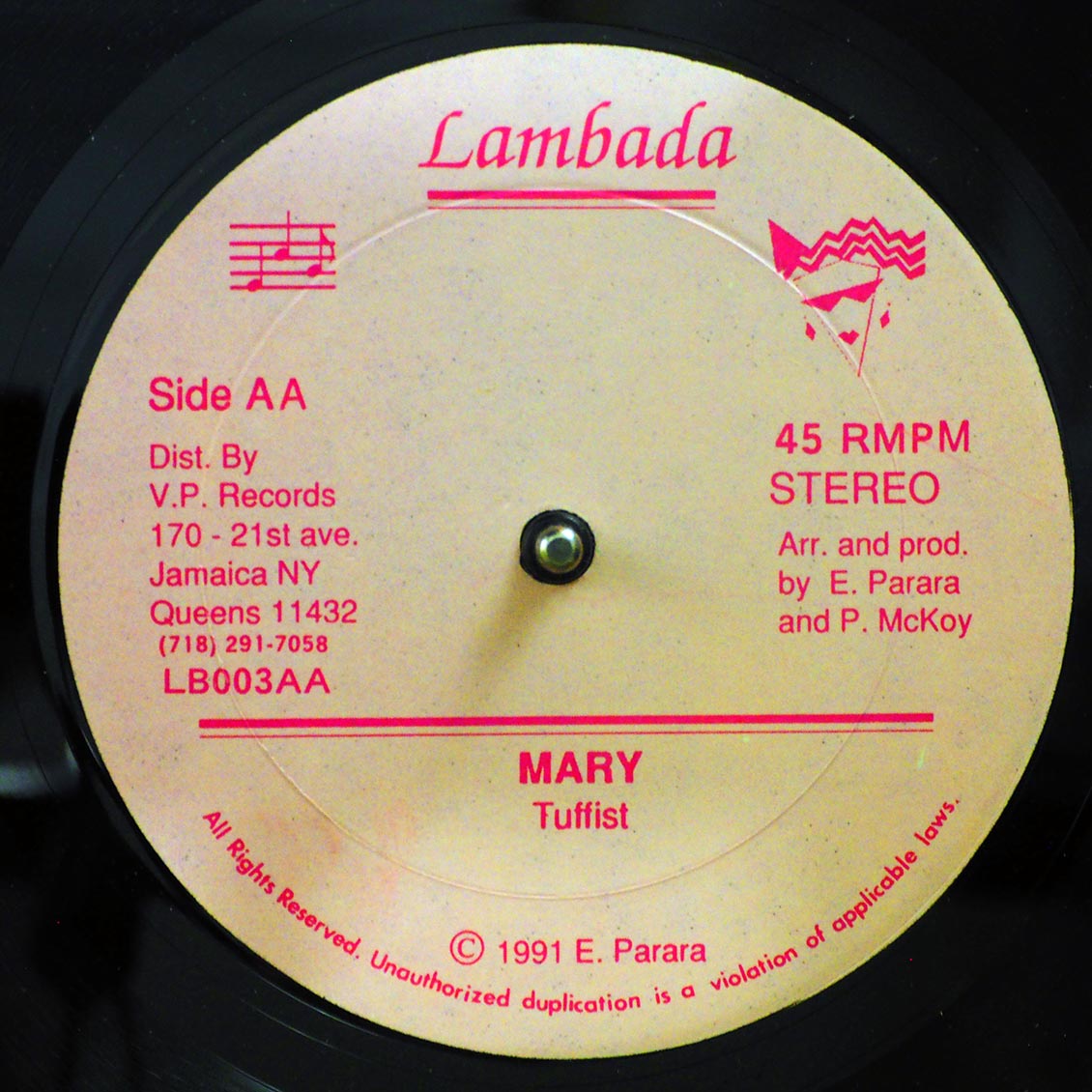 Johnny P - Granny Face; Version / Tuffest - Mary; Version (rhythm: "Answer AKA Never Let Go") (orig. press) product image 2