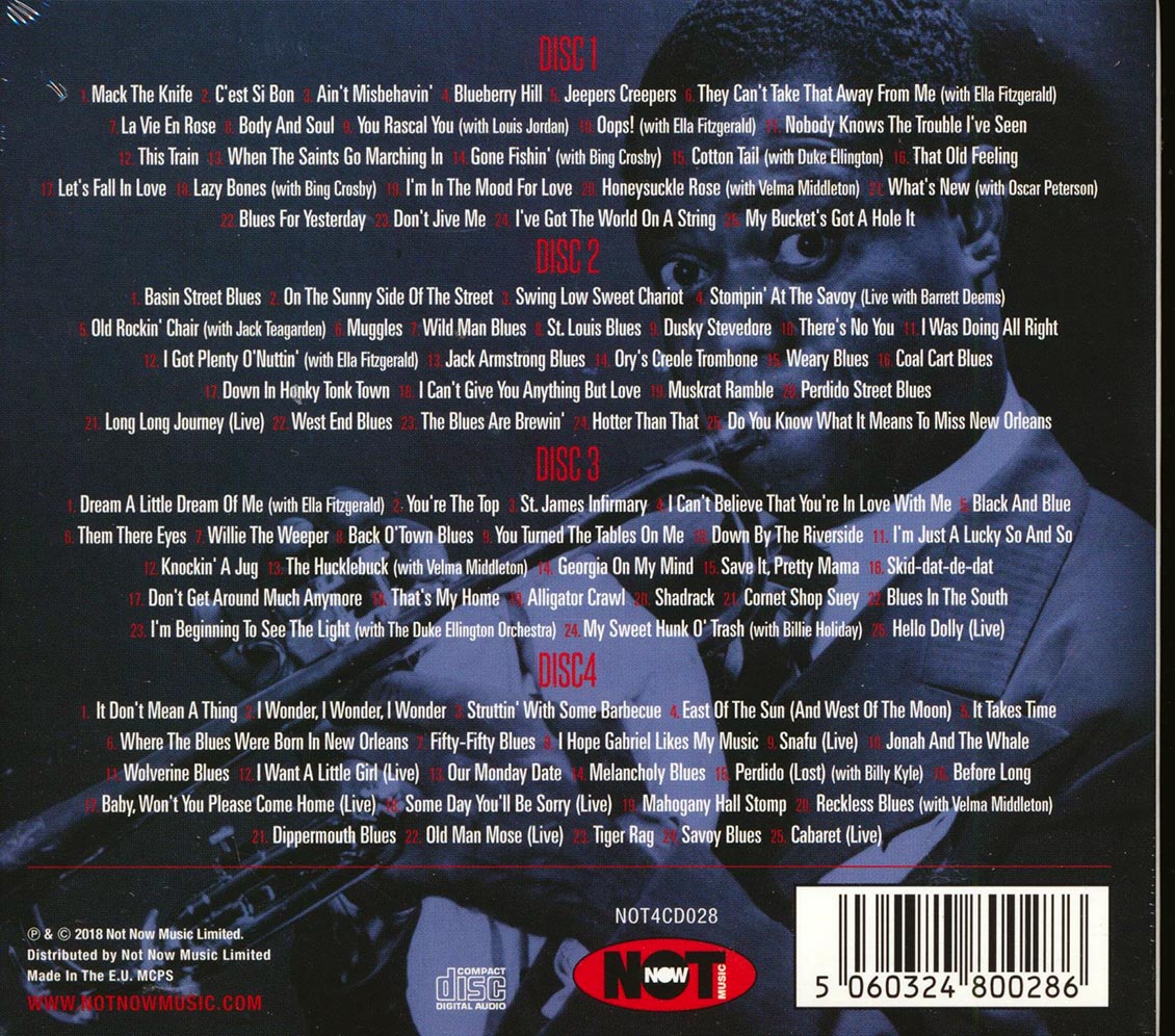 Louis Armstrong - 100 Songs (100 tracks) (4xCD) (deluxe 4-fold digipak) product image 2