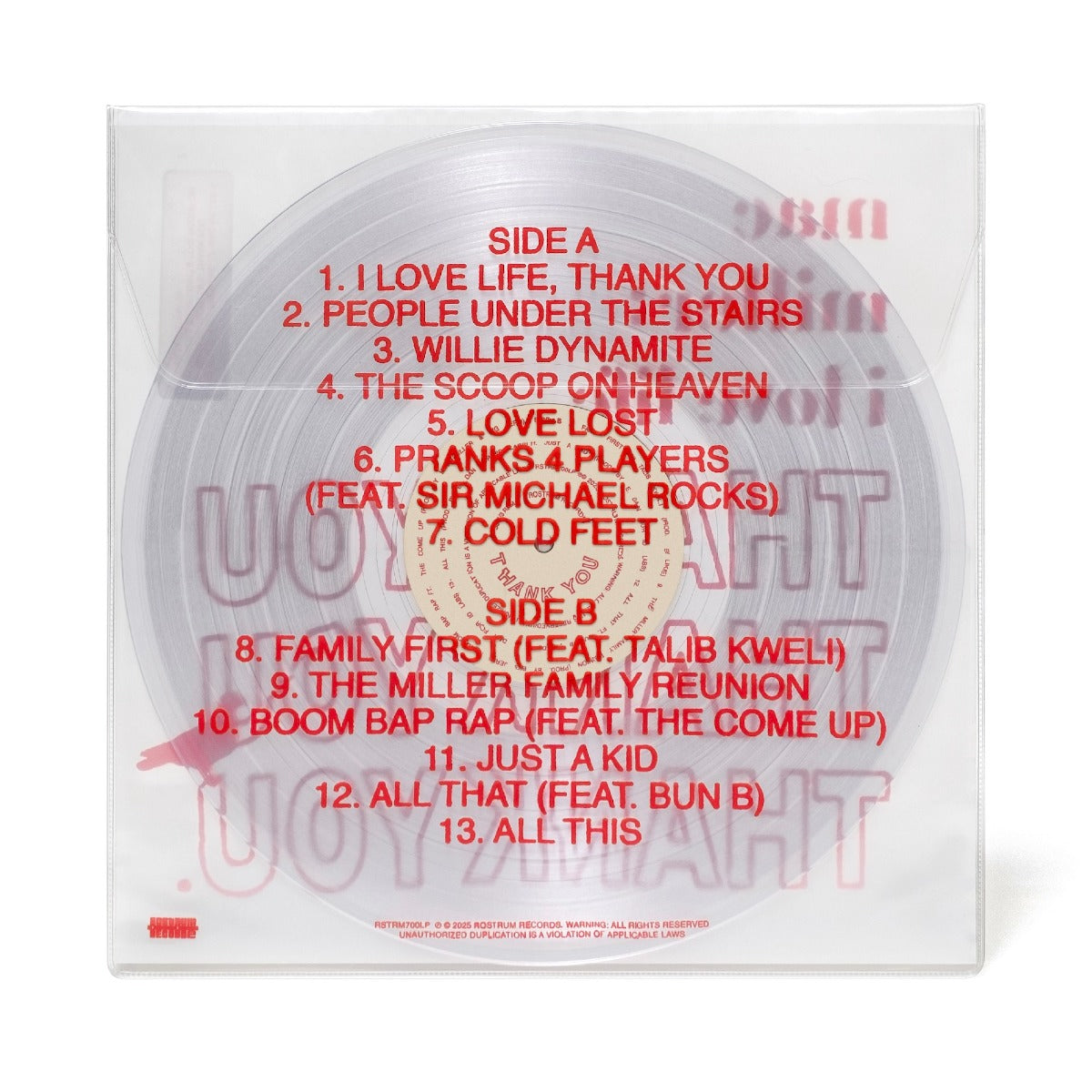 Mac Miller I Love Life, Thank You (Clear Vinyl)