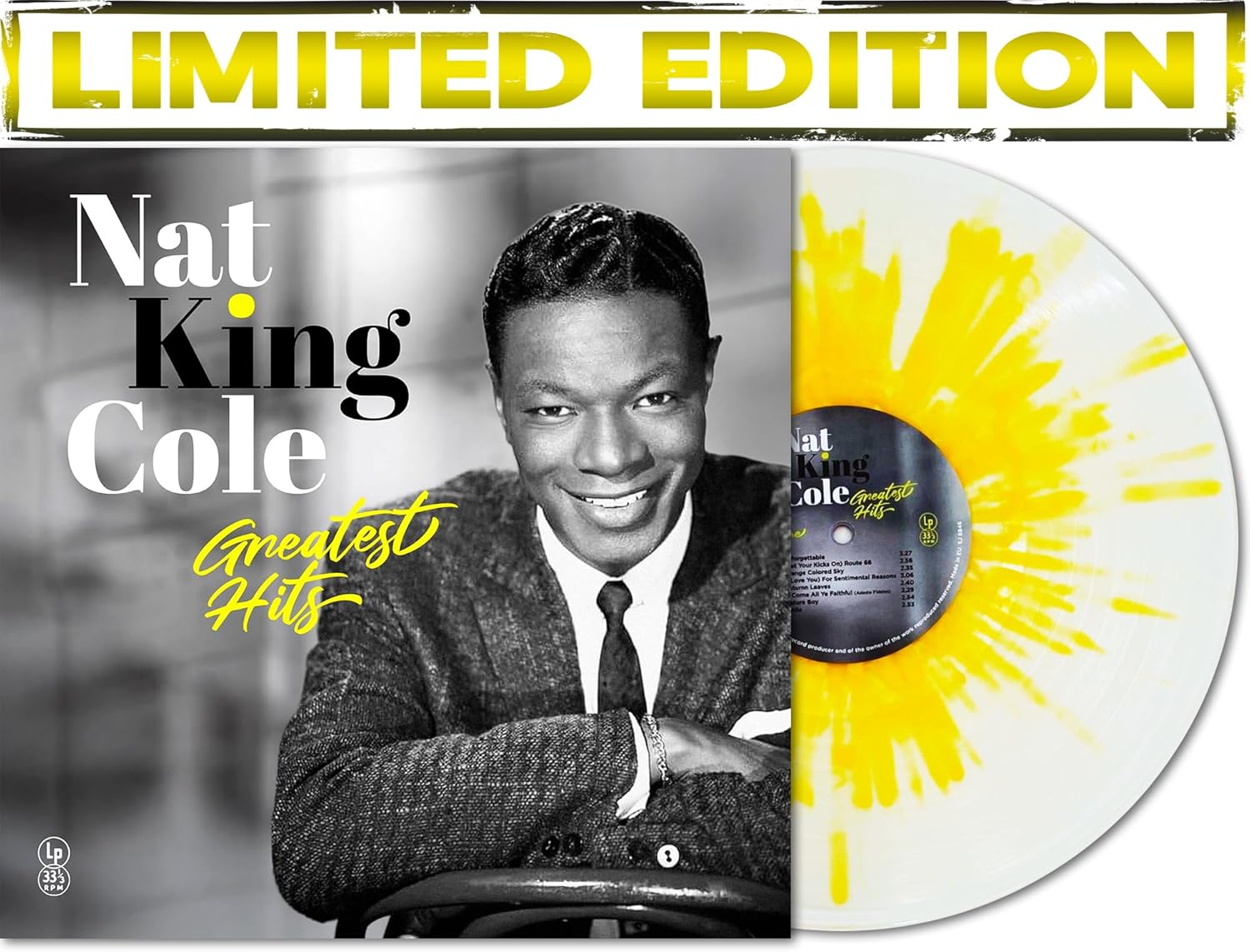 Nat King Cole Greatest Hits - Limited Color Edition - Yellow Splatter LР product cover