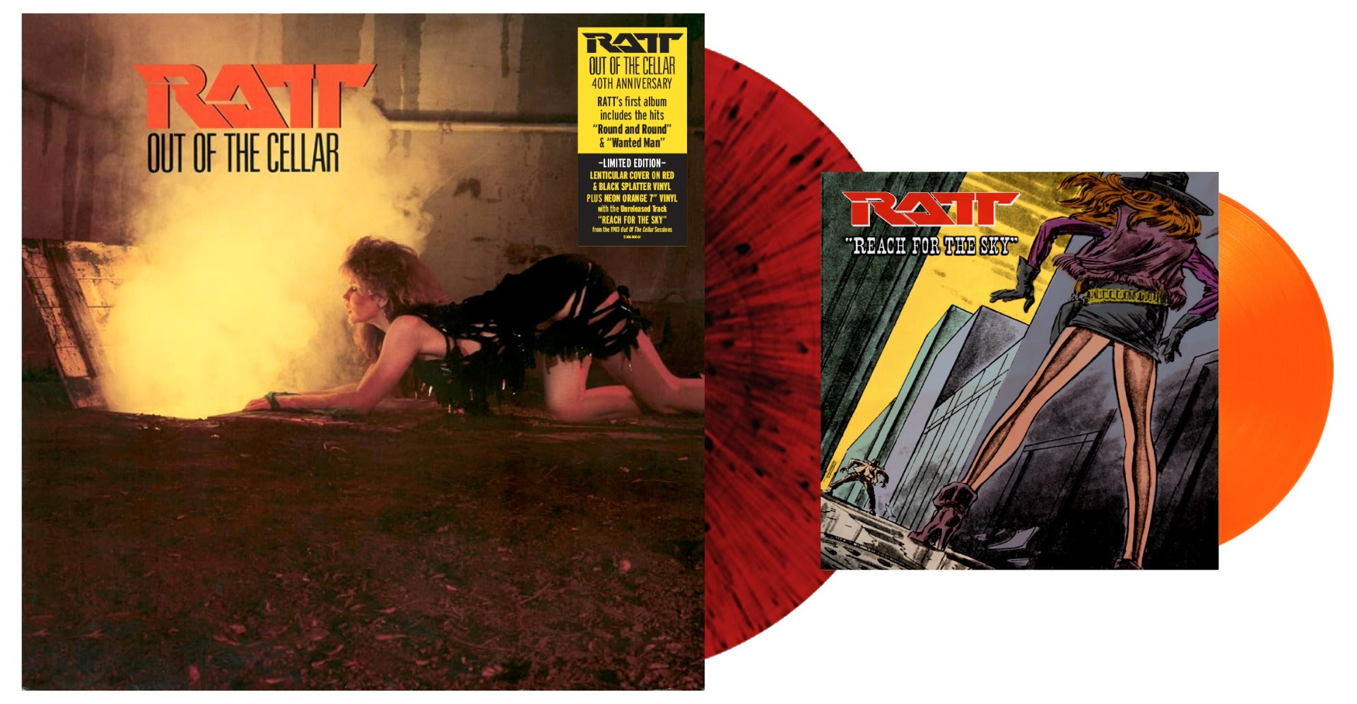 Ratt Out Of The Cellar: 40th Anniversary Edition (Limited Edition, Red/Black Splatter & Neon Orange Colored Vinyl) (Bonus 7" Single)