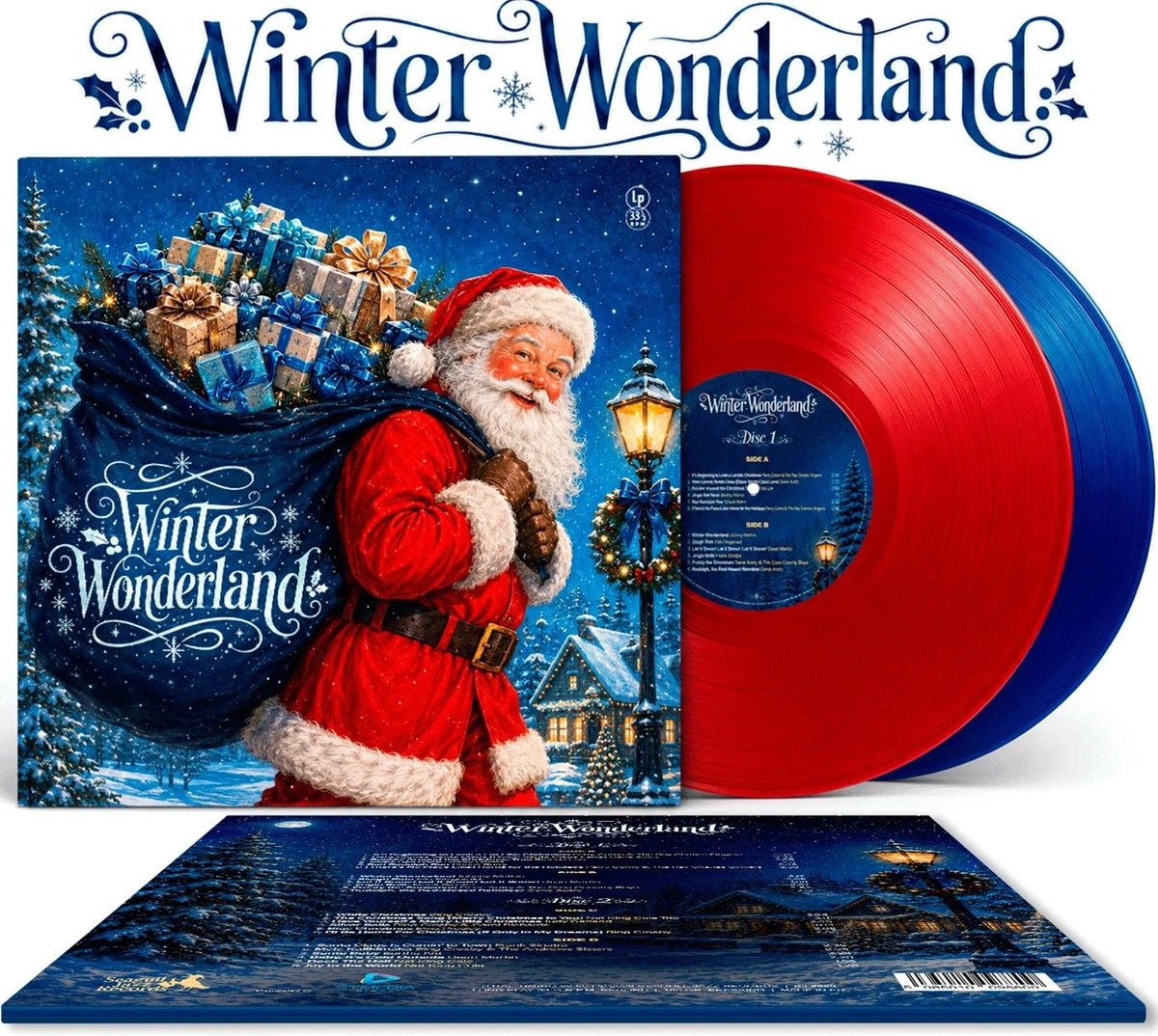 Various - Winter Wonderland - Greatest Christmas Hits 2LP Colored Red Blue Vinyl