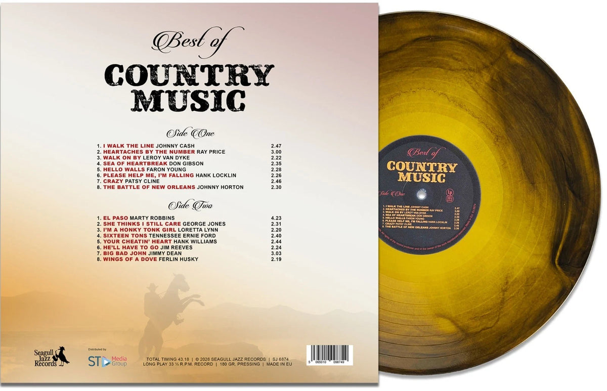 Various - Best Of Country Music LP 12" Colored Fade Vinyl - Limited Edition