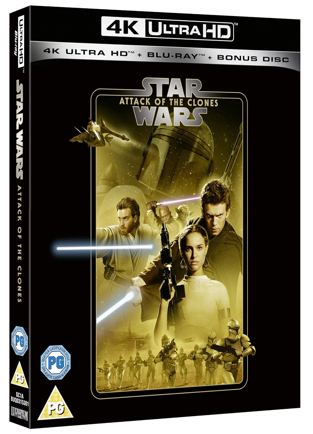 Star Wars: Episode II - Attack of the Clones (4K Ultra HD) Christopher Lee Anthony Daniels product cover