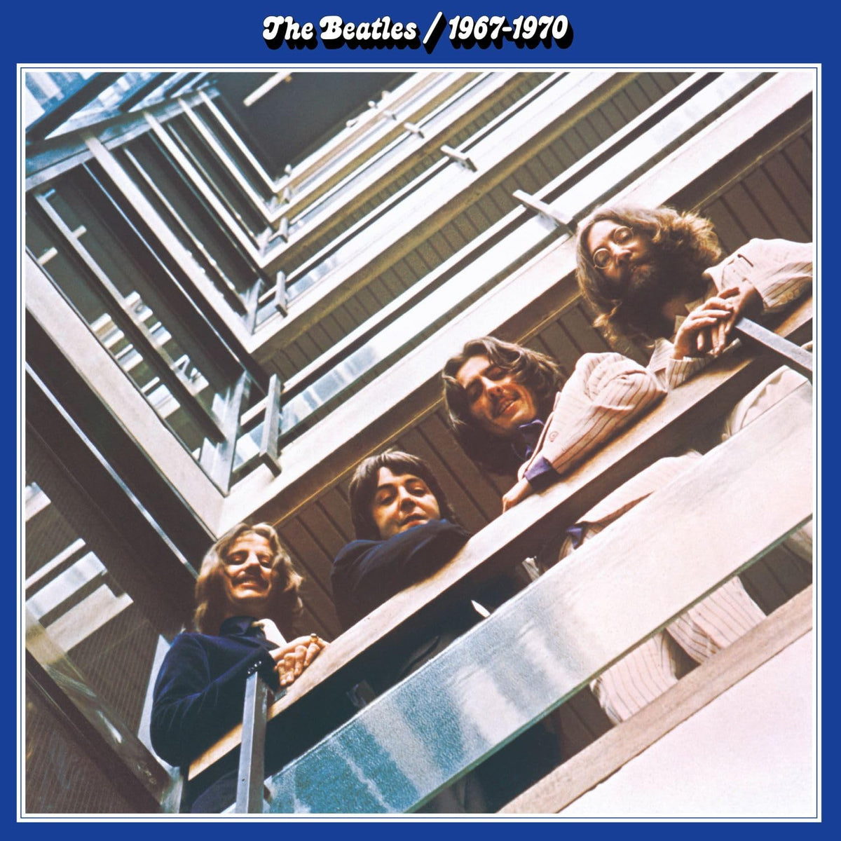 The Beatles 1967–1970 Blue Album cover showing the band on a balcony