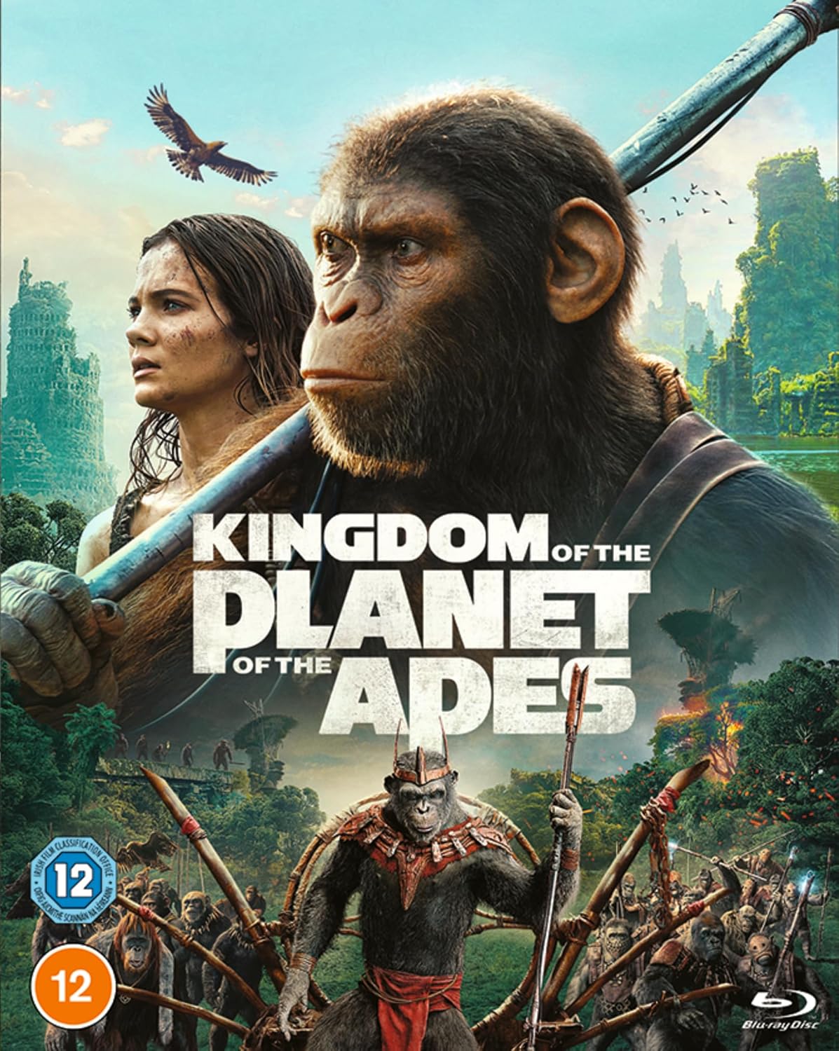 The Kingdom of The Planet Of The Apes (Blu-ray) William H Macey Freya Allan Kevin Durand product cover