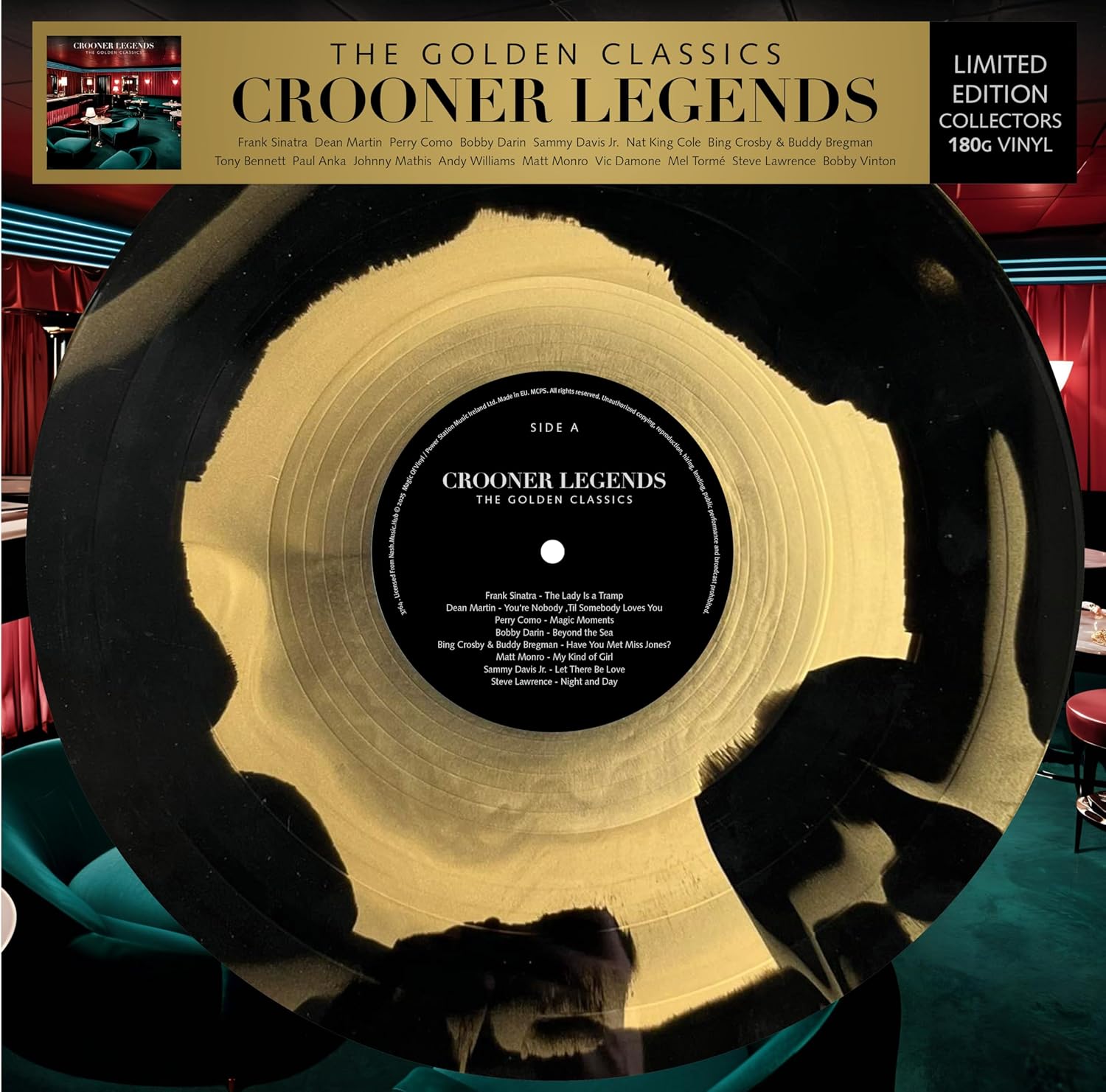 Various - Crooner Legends - The Golden Classics LP 12" Gold / Black Vinyl Record product cover
