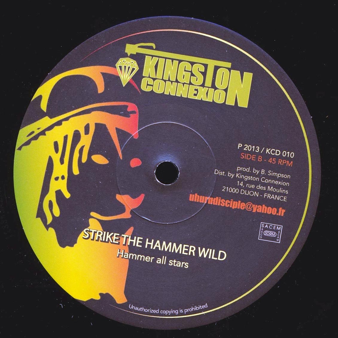 Woodrow Noble, Prince Hammer - Reggae A The Best / Hammer All Stars - Strike The Hammer Wild (Version) product image 2