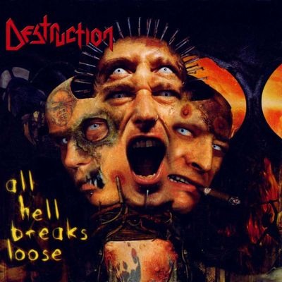 DESTRUCTION - ALL HELL BREAKS LOOSE (TEARS OF BLOOD DOTTED SPLATTER VINYL/2LP)