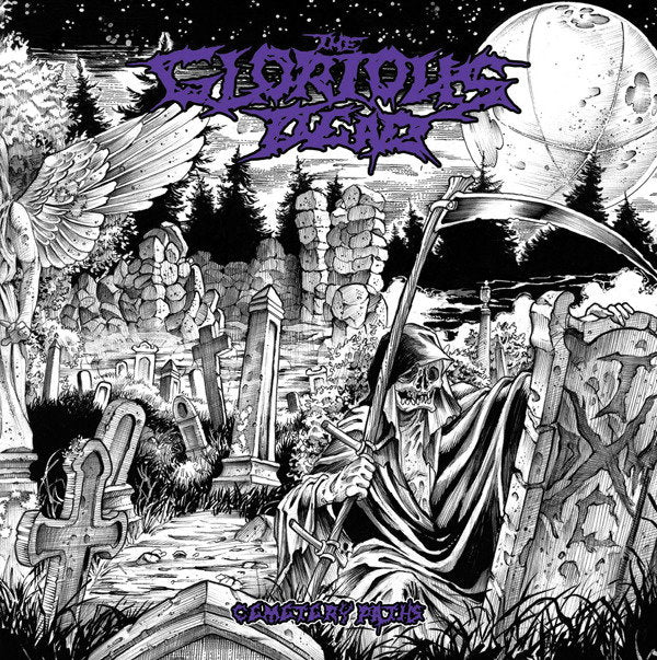 GLORIOUS DEAD - CEMETERY PATHS (PURPLE/BLACK WITH WHITE SPLATTERS)