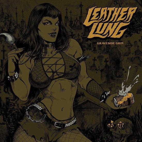 LEATHER LUNG - GRAVESIDE GRIN (BLACK & YELLOW MARBLE VINYL)