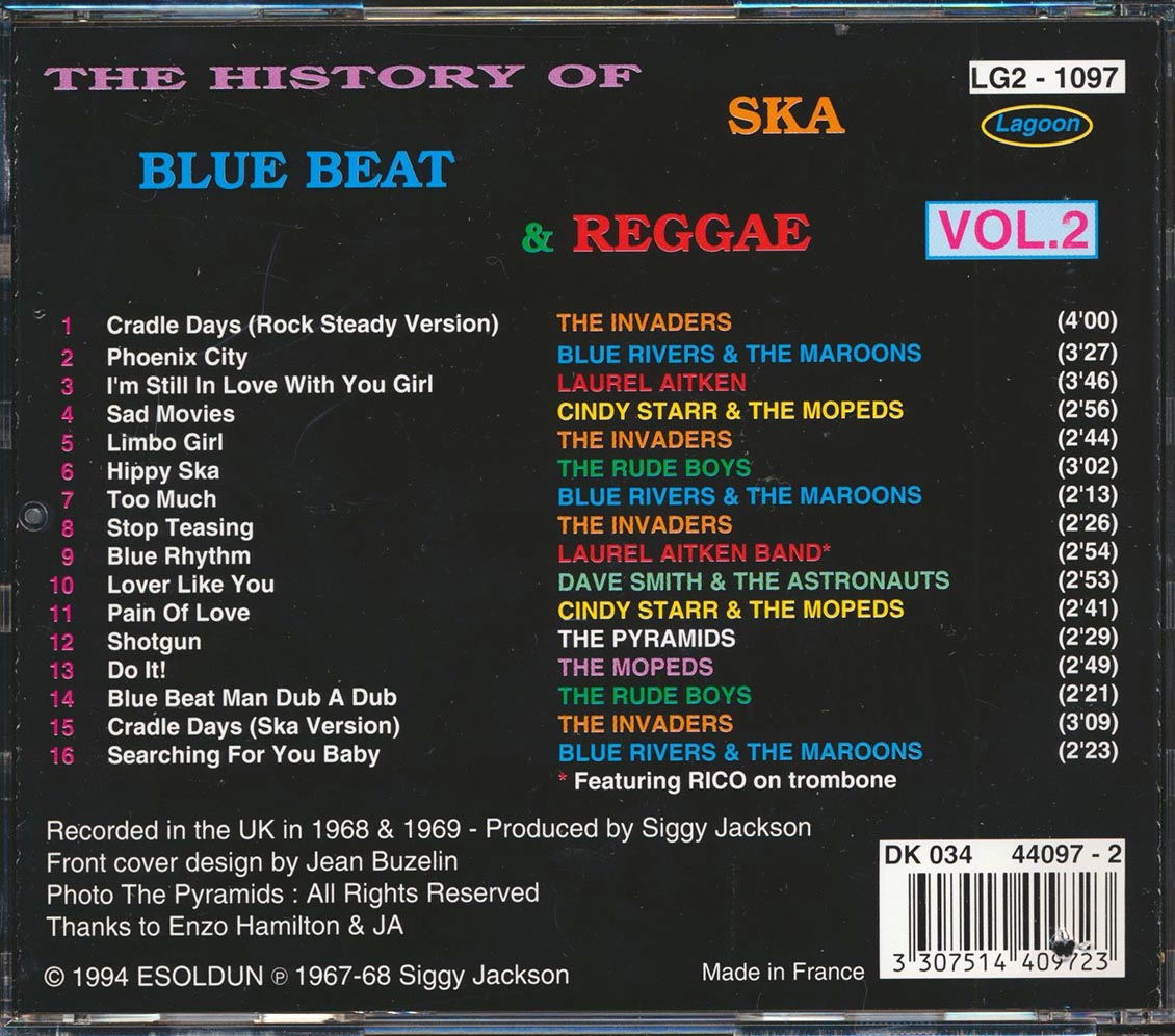 Laurel Aitken, The Invaders, The Pyramids, The Mopeds, The Rude Boys, Etc. - History Of Ska, Blue Beat & Reggae Volume 2