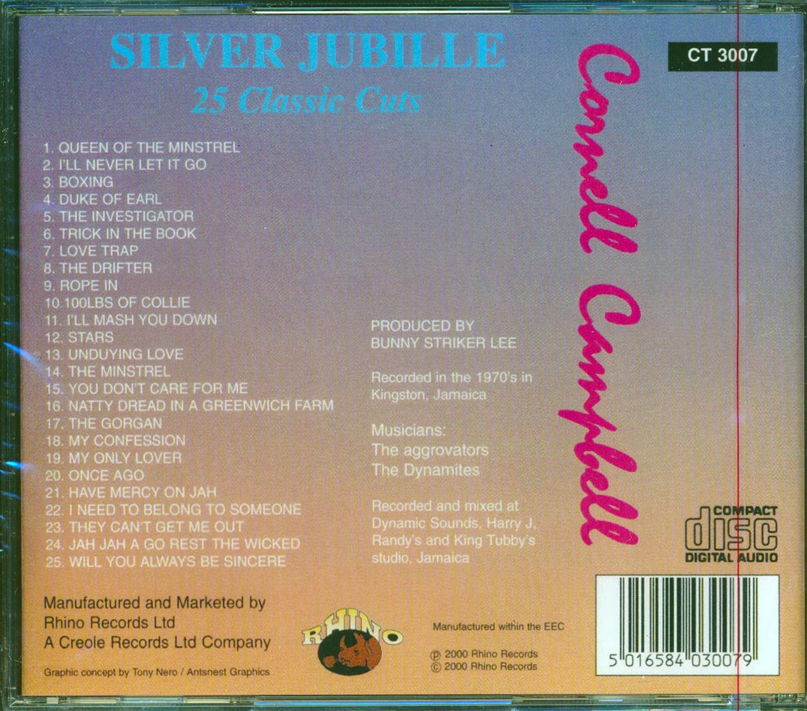 Cornell Campbell - Silver Jubilee: 25 Classic Cuts (25 tracks)