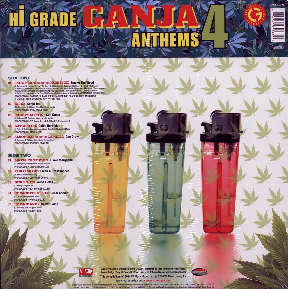 Various - Hi Grade Ganja Anthems 4 (colored vinyl)
