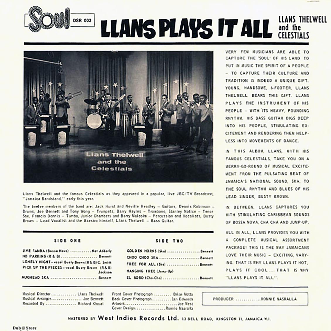 Llans Thelwell & The Celestials - Llans Plays It All (Japan) (Japan press)