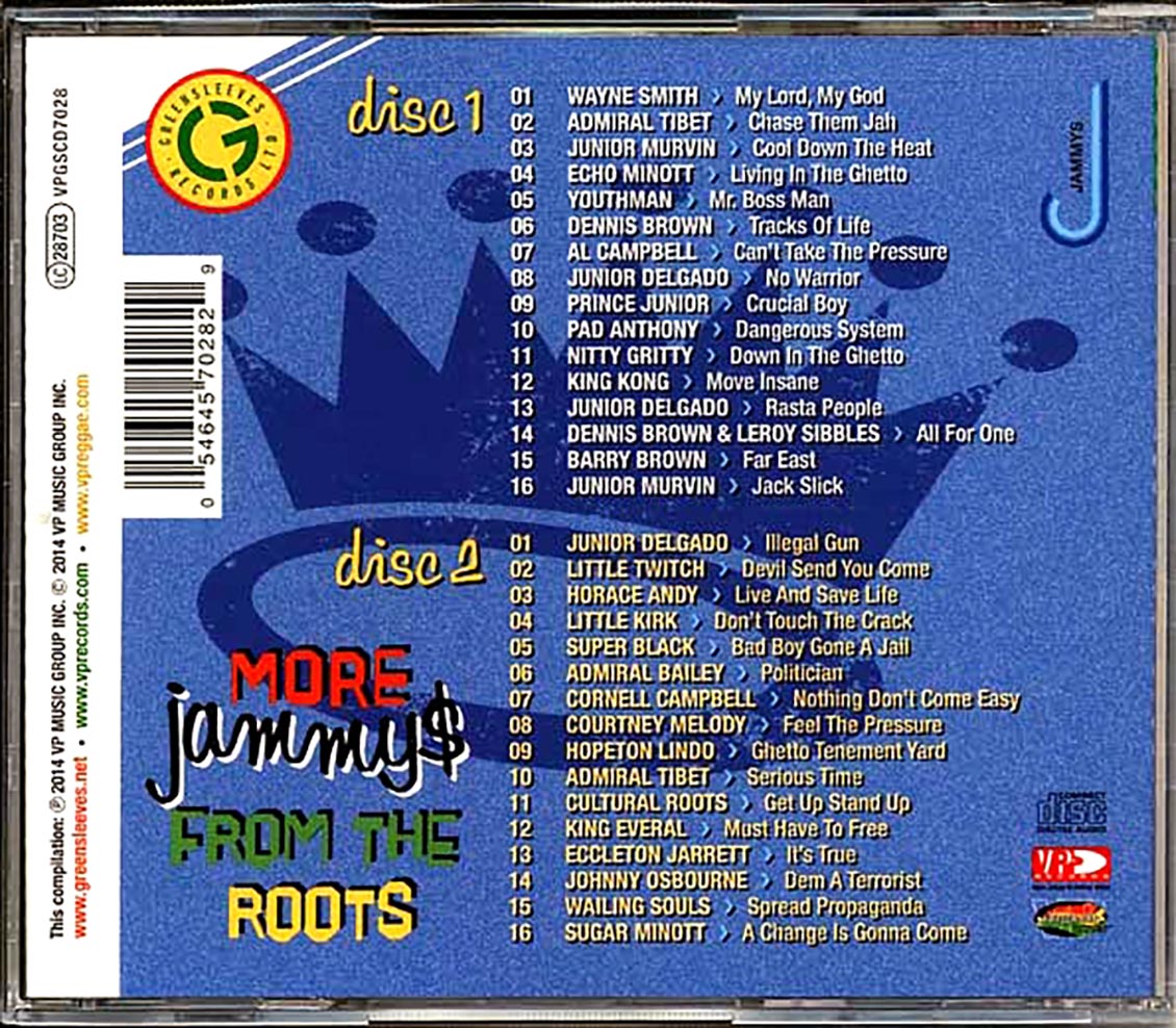 King Kong, Nitty Gritty, Wayne Smith, Johnny Osbourne, Etc. - More Jammys From The Roots (32 tracks) (2xCD)
