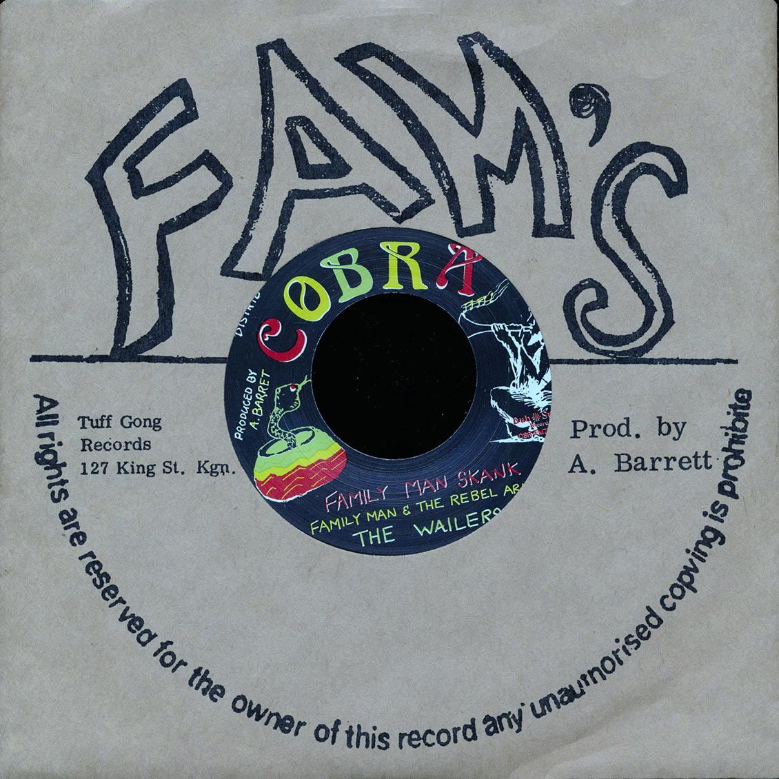 The Wailers - Family Man Skank  /  The Wailers - Dub Combination (Japan)