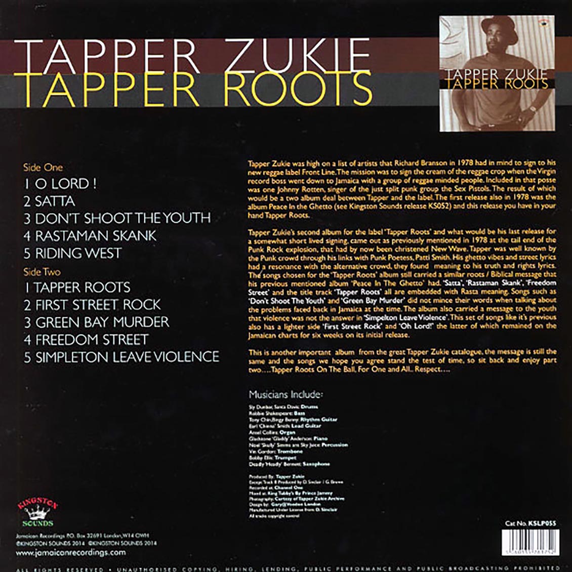 Tappa Zukie - Tapper Roots (180g)