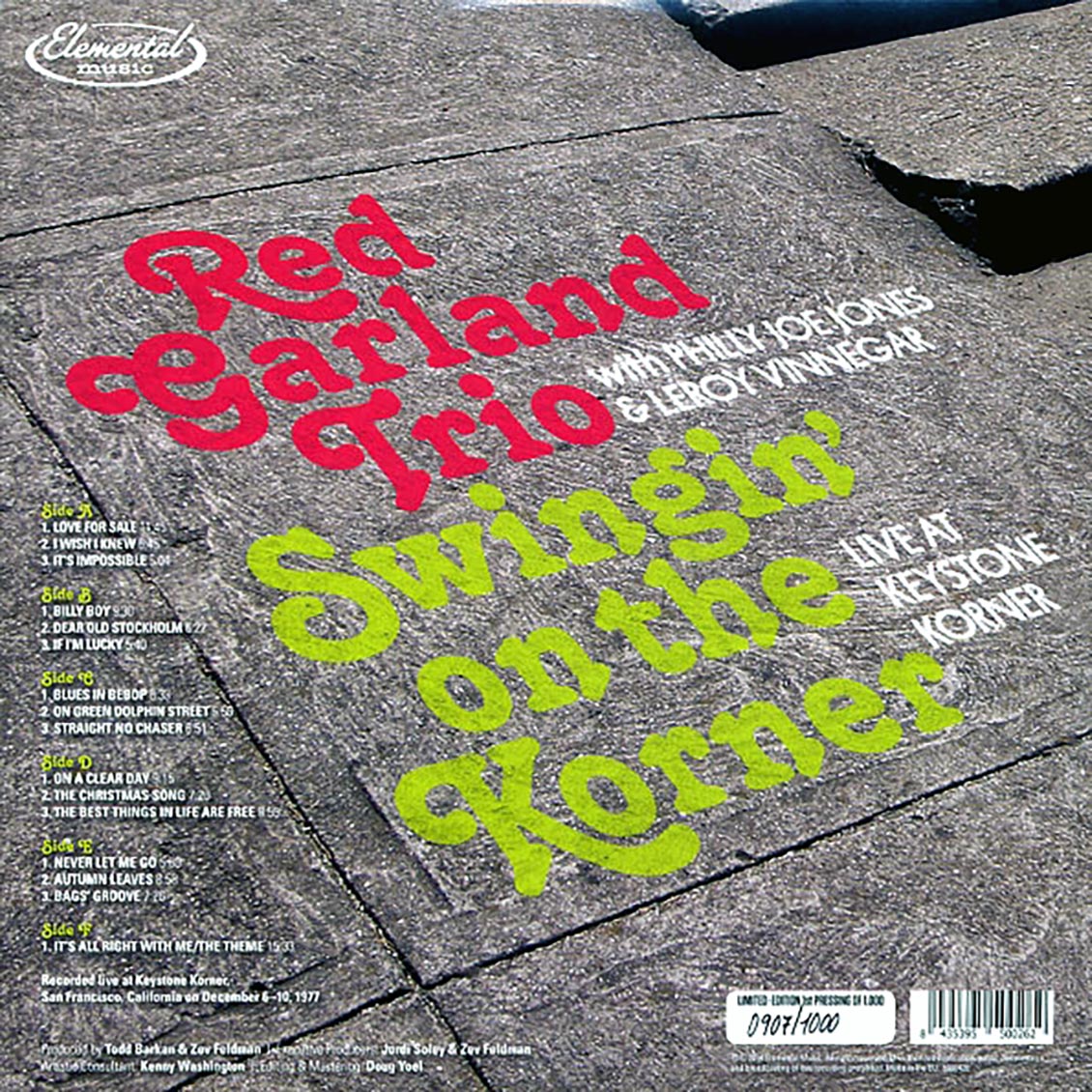 The Red Garland Trio - Swingin' On The Korner (hand-numbered ltd. ed.) (3xLP)